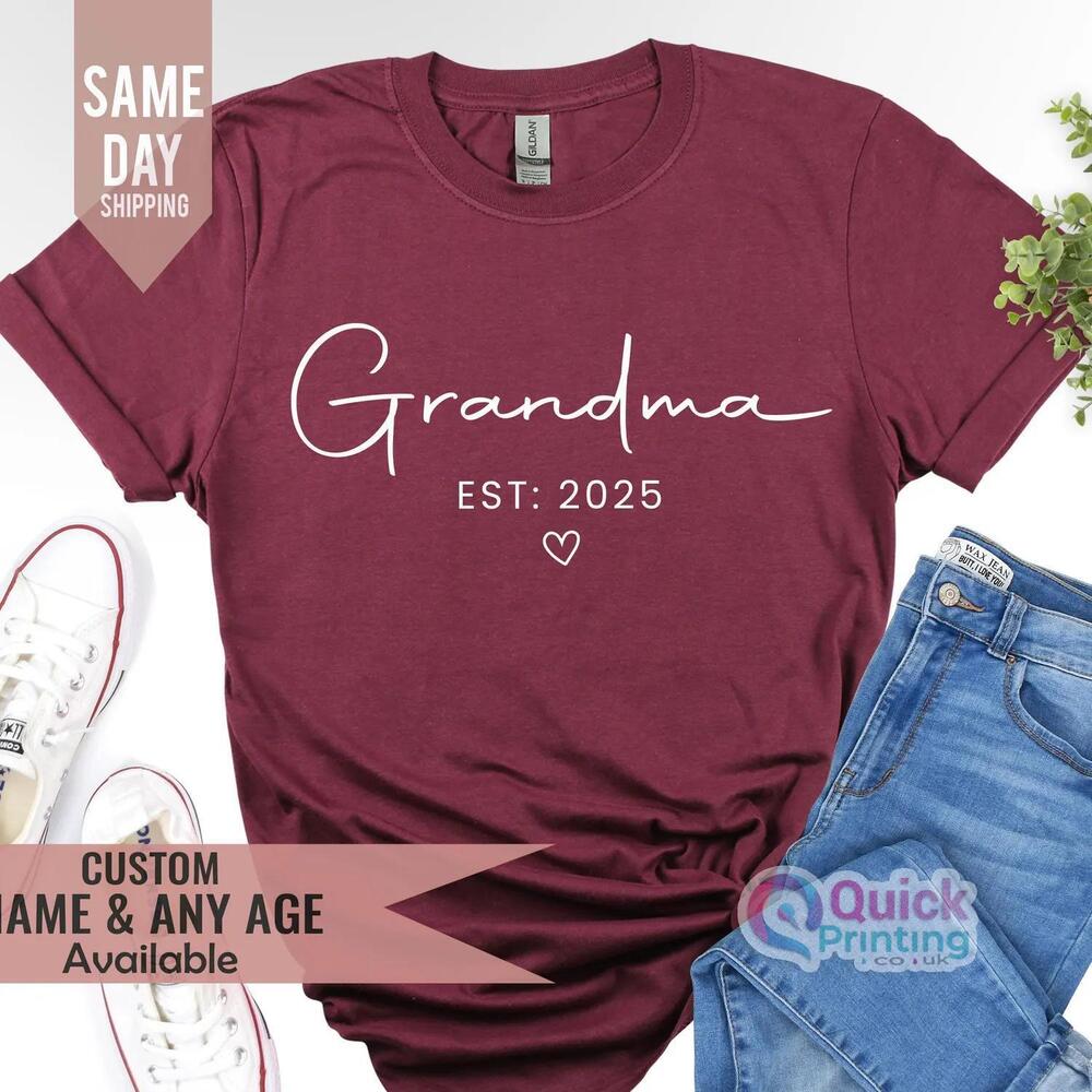 Custom Grandma Shirt, Grandma Heart Shirt, Best Grandma Shirt